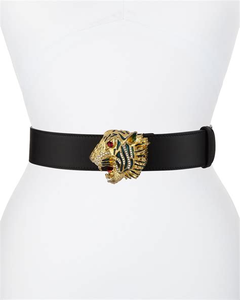 gucci belt with interlocking g detail|Gucci belt with tiger buckle.